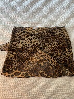 Leopard Print Sarong Skirt